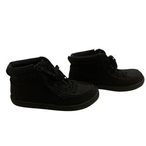 Billy Footwear High Top Shoes Black Adaptive AFO Zipper Canvas Kids 5 Womens 7